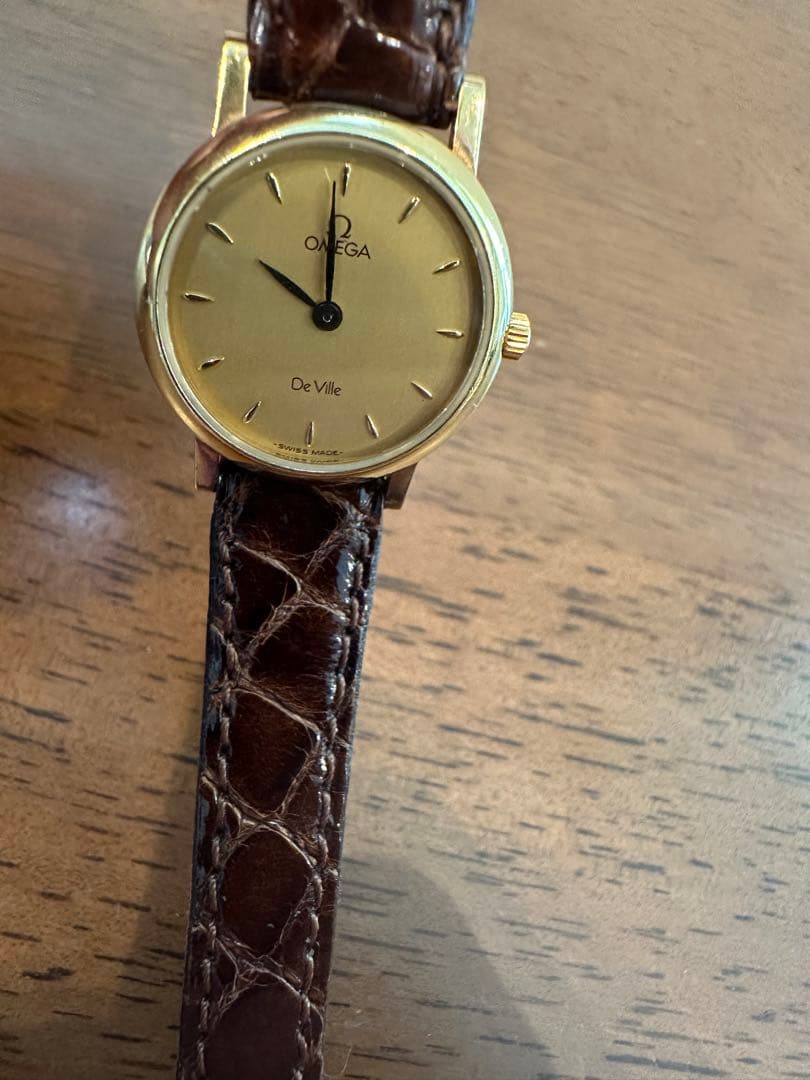 Omega De Ville ゴールド レザー　k18 箱付き