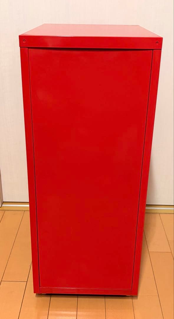 IKEA キャスター付き6段キャビネット HELMER（ヘルメル）　レッド