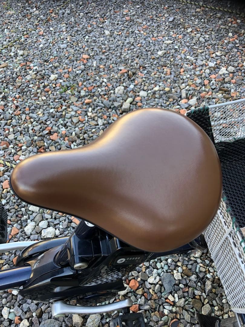 三輪電動アシスト自転車 黒 前後バスケット付き