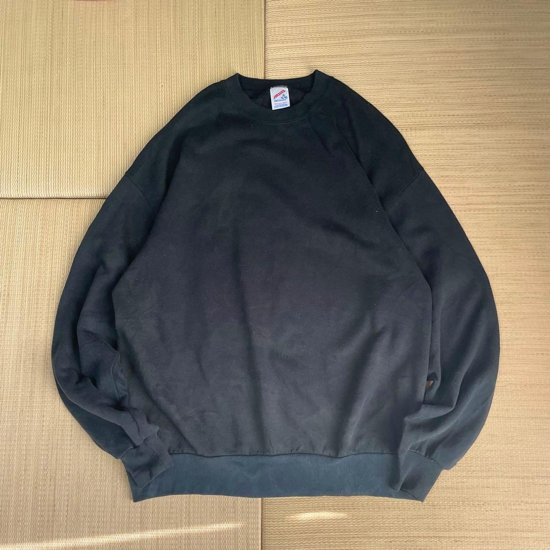 h*n様 80s USA製 ジャージーズ JERZEES ブラック 無地 スウェ