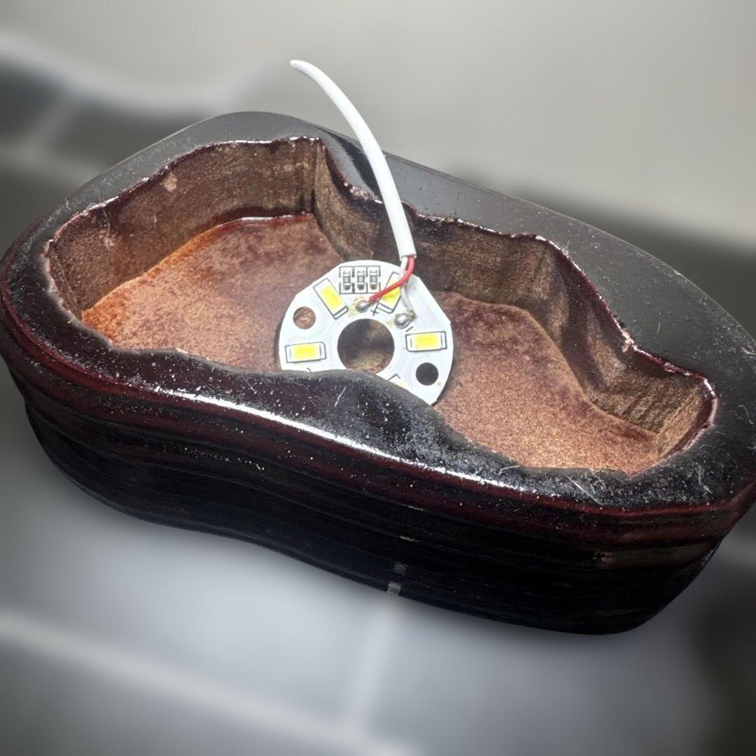 【極上品】希少　ゴールドルチルクォーツ クラスター 光台座付