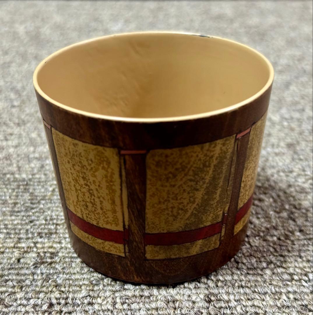 名雪園代 そばちょこっぷ 漆塗り 木製 洗濯物柄 フリーカップ