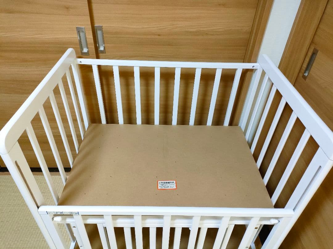 ヤトミ　ミニベビーベッド　布団セット　ホワイト　60×90