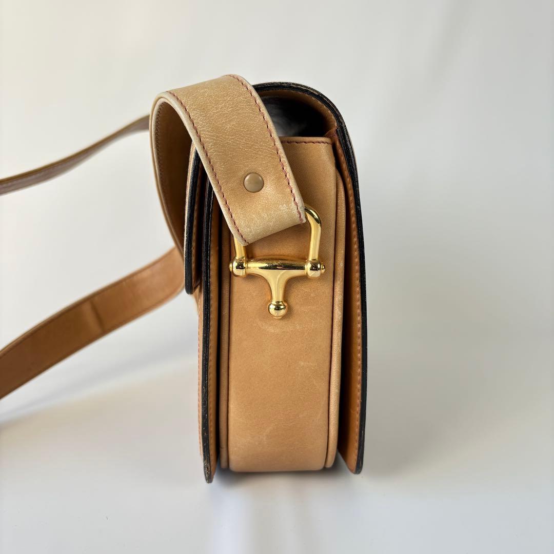 セリーヌ　Cマカダム ショルダーバッグ 馬車金具 ゴールド金具 ブラウン