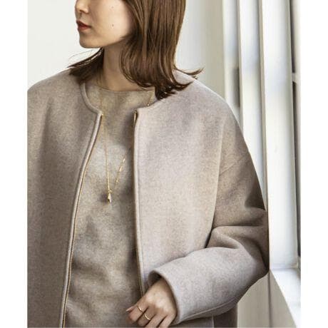 ★新品★ NOBLE ノーブル MTRカラーレス ジップショートコート