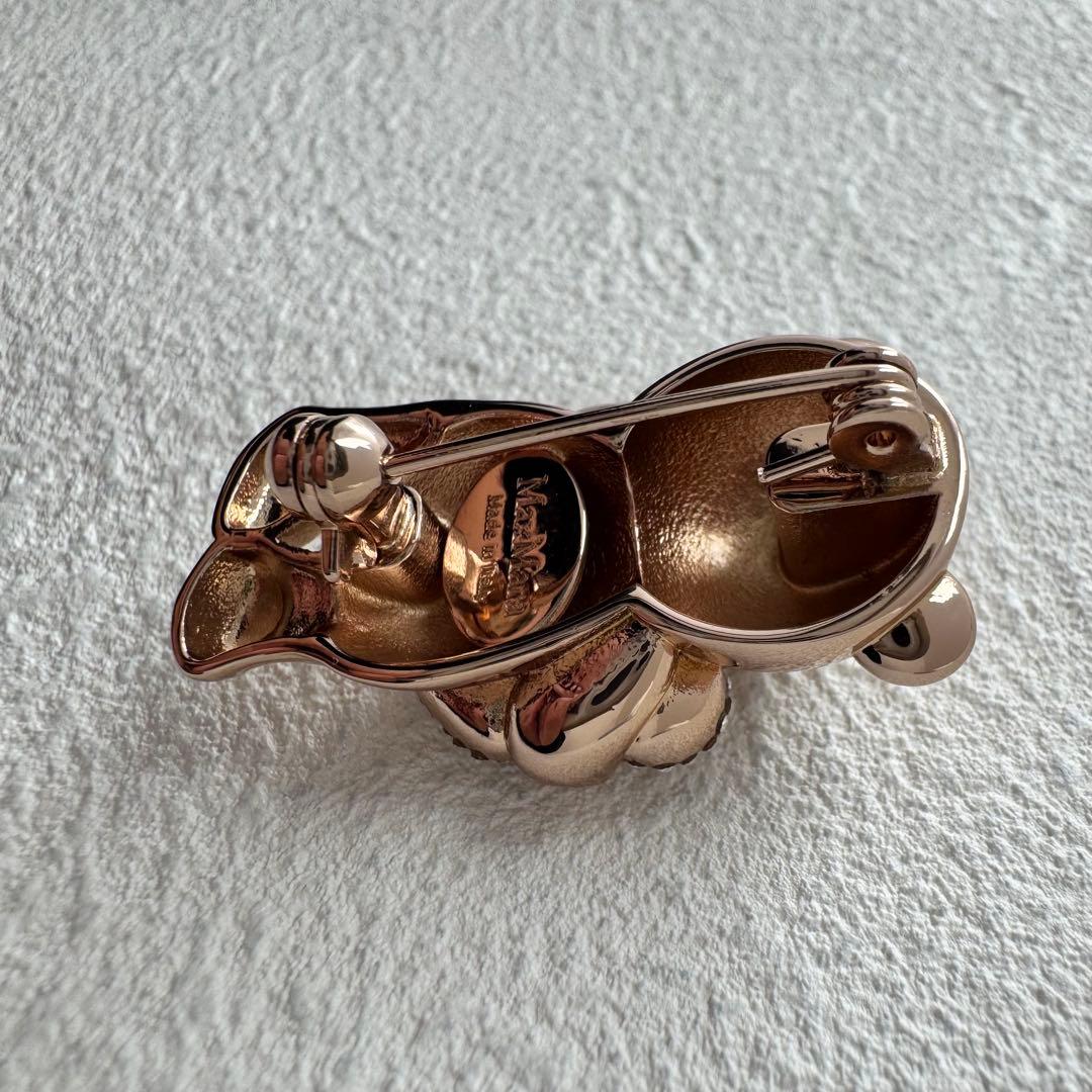 Max Mara 2026SS ブローチ クマ ラインストーン ゴールド