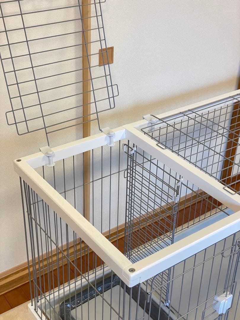 【美品】ペティオ トイレのしつけが出来るドッグサークル レギュラー 白 屋根付き