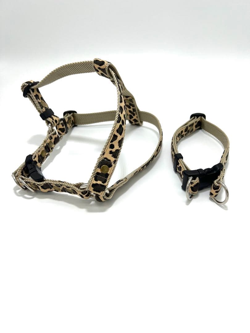 犬用品　首輪・ハーネス・リード・ジョイントリードのフルセット　ハンドメイド