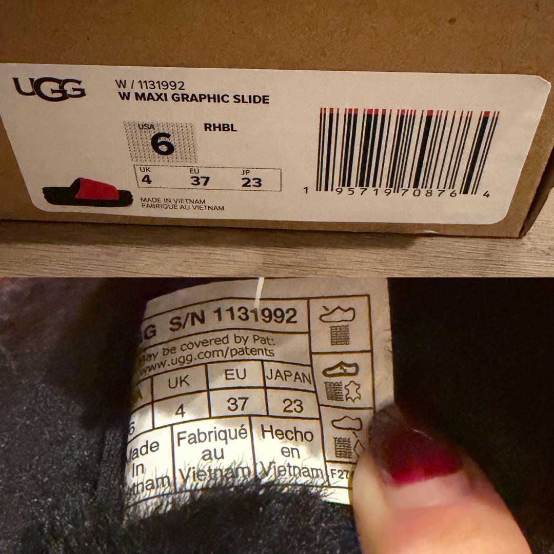 UGGマキシグラフィックスライド厚底サンダル
