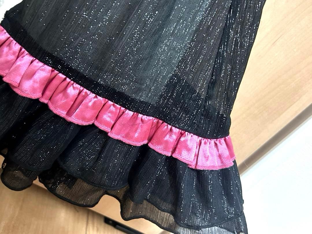 GOLDS♡肩紐ゴールドプレート♡バックルベルト♡シャイニー素材×ピンク♡キャミ