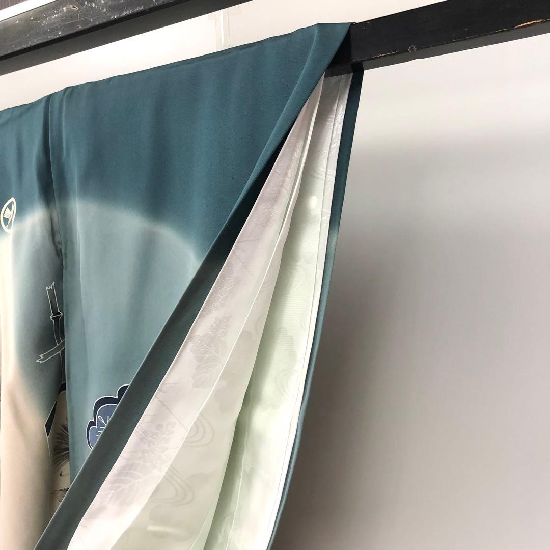 子供着物 お宮参り 七五三 祝着 襦袢付 松に鷲 龍 青海波 CK-7387