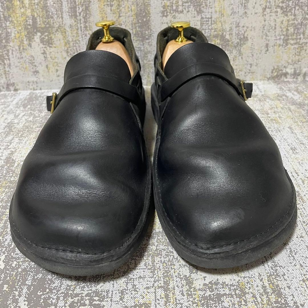 ★美品★オーロラシューズ ミドルイングリッシュ【26】ブラック ビブラムソール