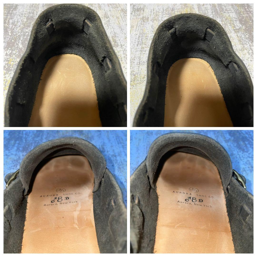 ★美品★オーロラシューズ ミドルイングリッシュ【26】ブラック ビブラムソール