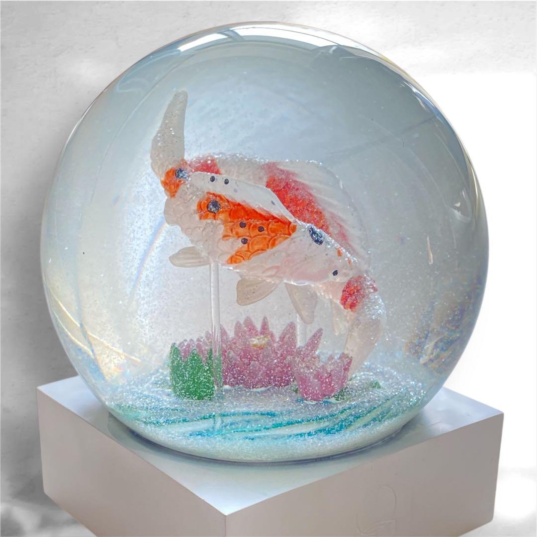 【海外モデル】スノーグロー Koi  Globes 鯉スノードーム