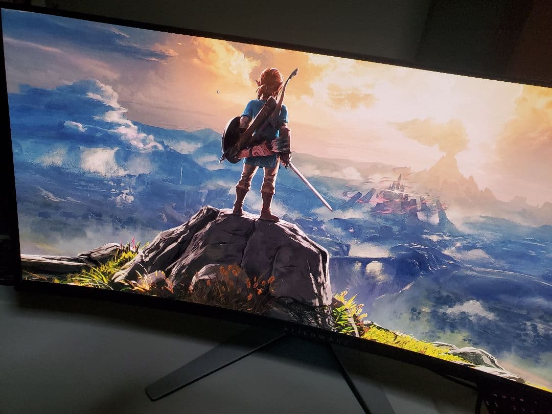 Dell aw3423dw alienware 量子ドット有機EL 湾曲モニター