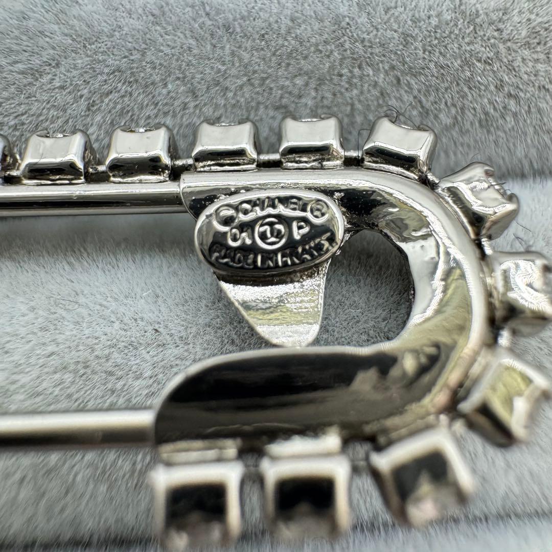 【箱付き】CHANEL ブローチ　安全ピン　ココマーク　ストーン　01P