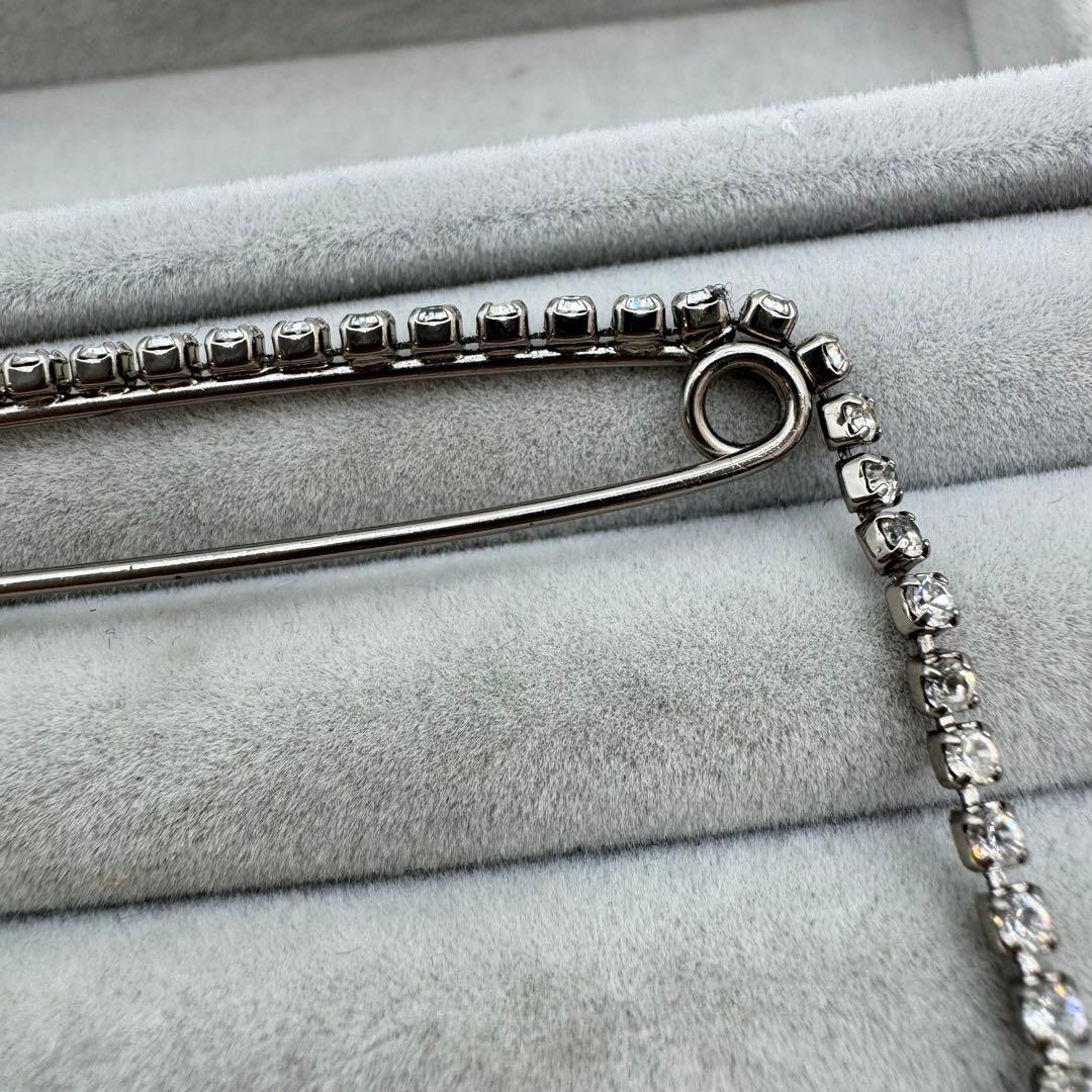 【箱付き】CHANEL ブローチ　安全ピン　ココマーク　ストーン　01P