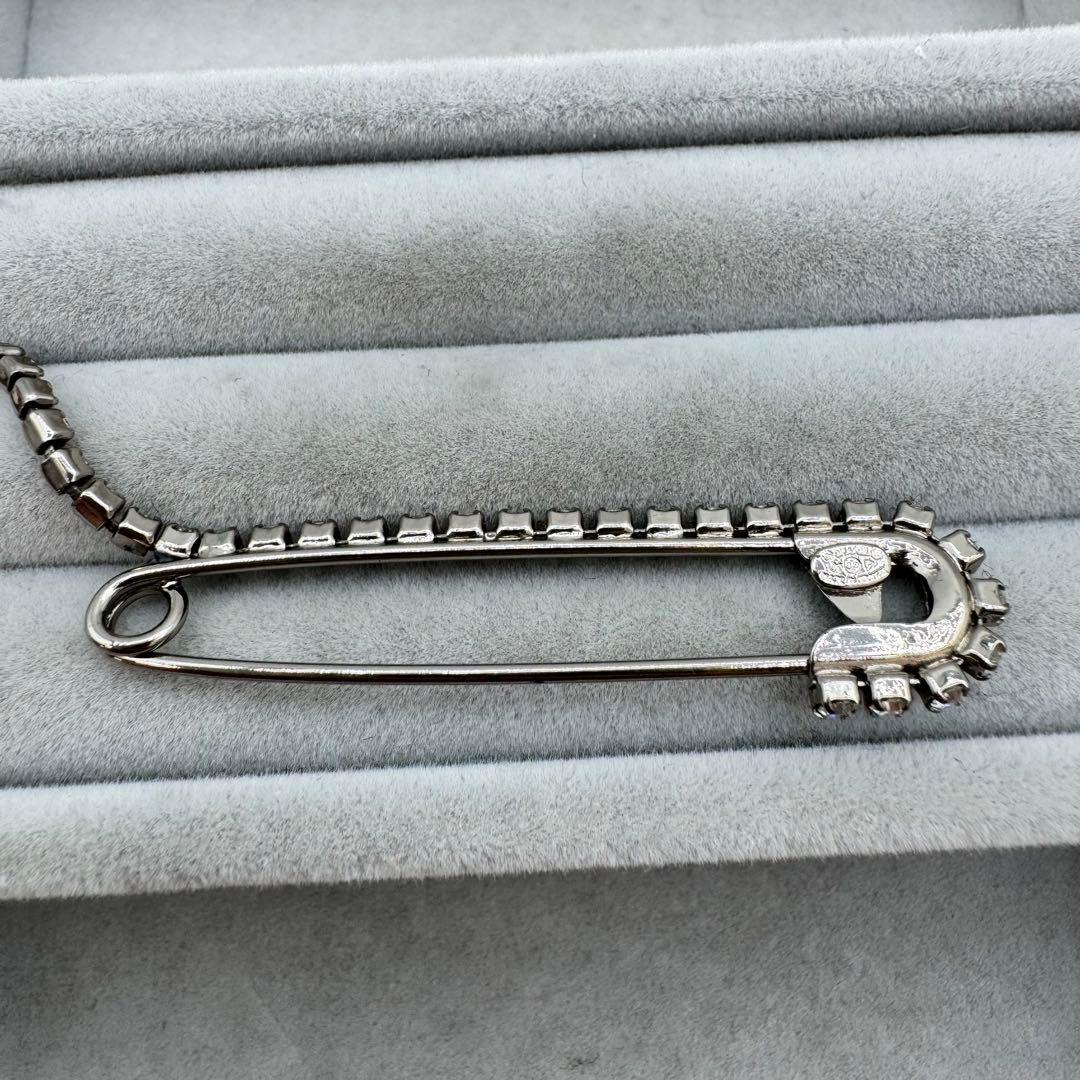 【箱付き】CHANEL ブローチ　安全ピン　ココマーク　ストーン　01P