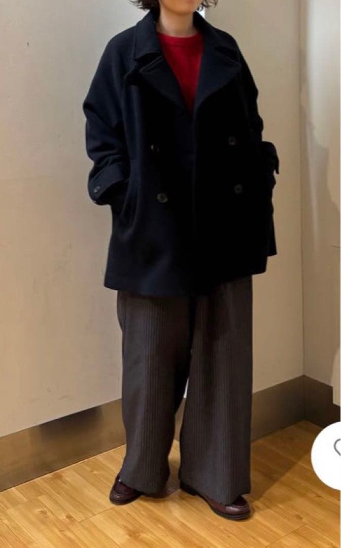 新品　URBAN RESEARCH スーパー100メルトンPコート　D.NAVY