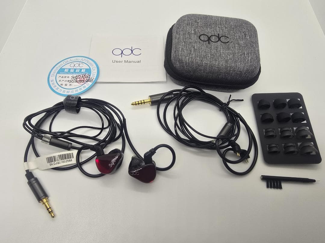 qdc SUPERIOR Vermilion Red ＋4.4mm純正リケーブル