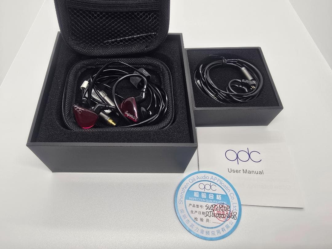 qdc SUPERIOR Vermilion Red ＋4.4mm純正リケーブル