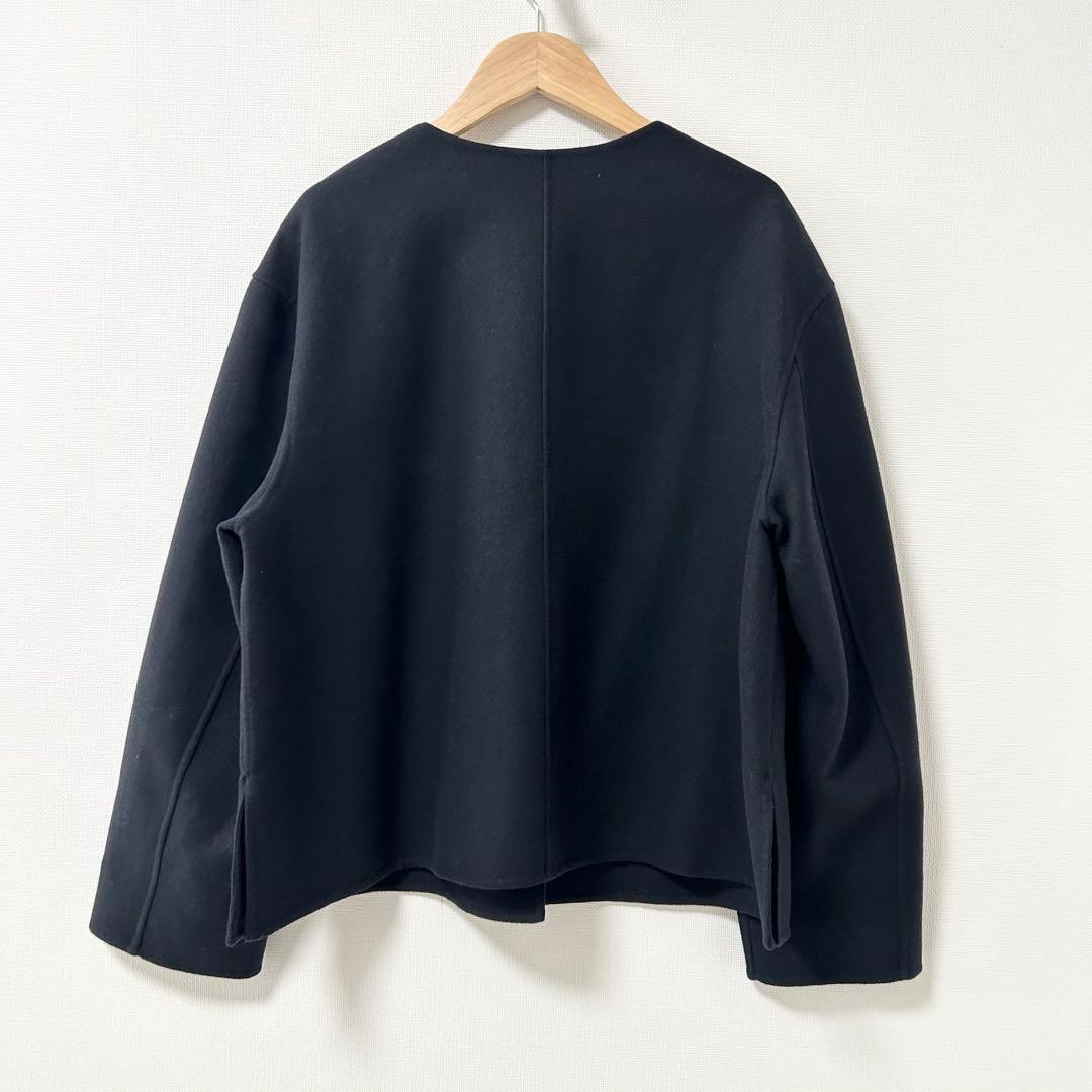 美品✨ADORE ライトリバーケープ付きノーカラージャケット コート