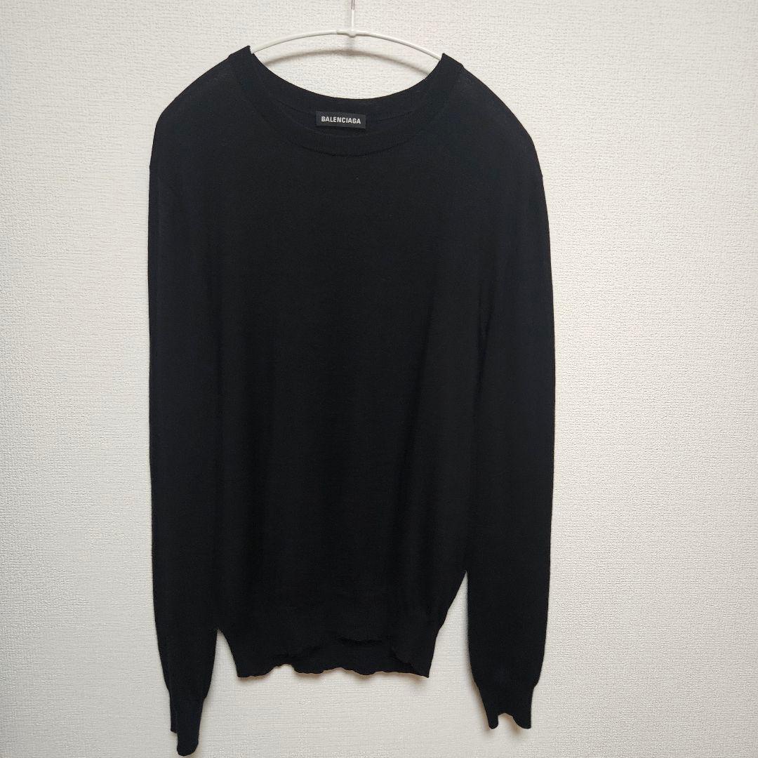 BALENCIAGA ロゴニット セーター ブラック M ※脇穴あり
