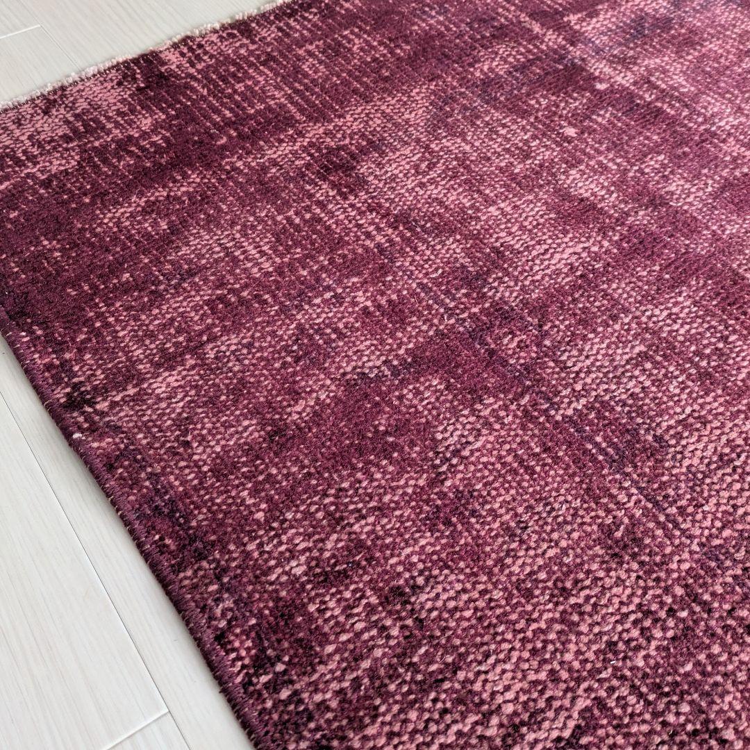 88×170 ワインレッドオーバーダイワンカラー　トルコヴィンテージラグ