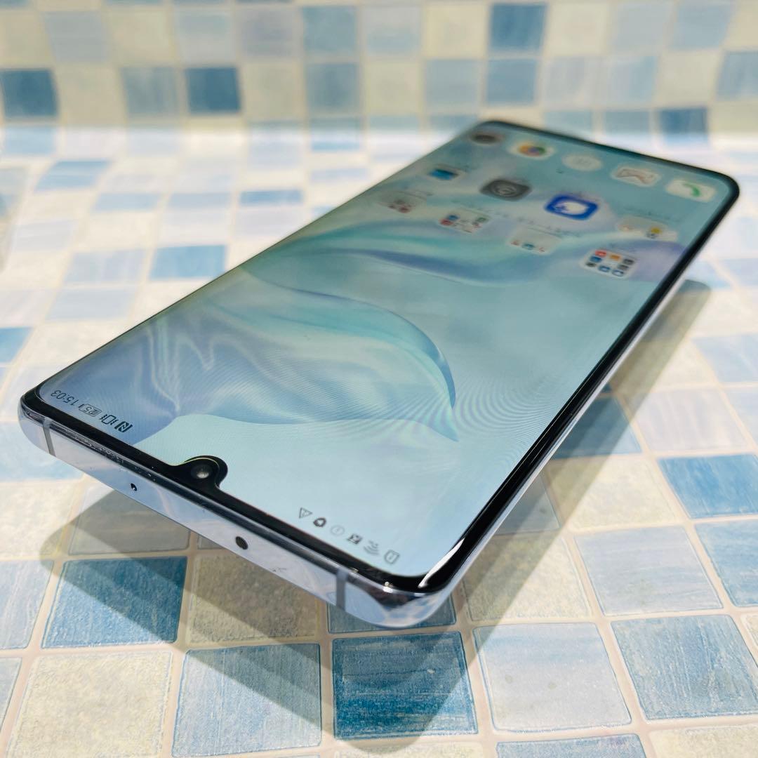 美品SIMフリー HUAWEI P30Pro 128GB ブリージングクリスタル