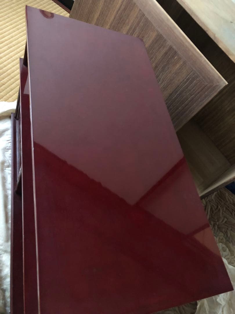 時代　蒔絵　飾り棚　茗荷　木箱入