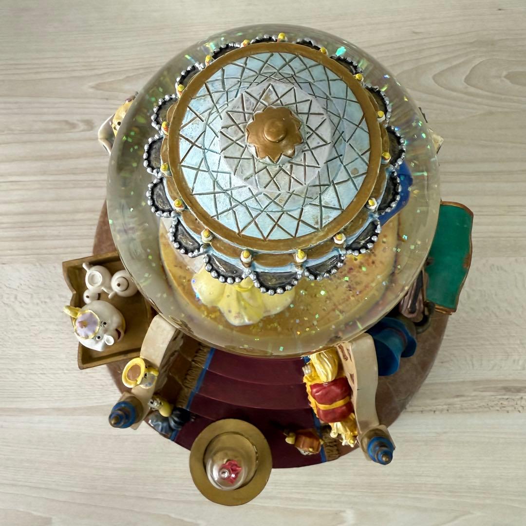 希少 廃盤品★ディズニー 美女と野獣 ライトアップ スノーグローブ スノードーム