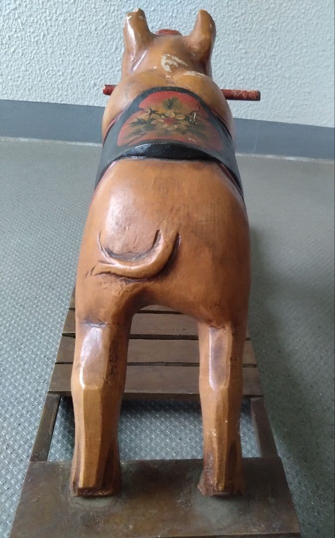 アメリカンアンティーク　1800年代　木馬ならぬ木豚　ロッキンピッグ