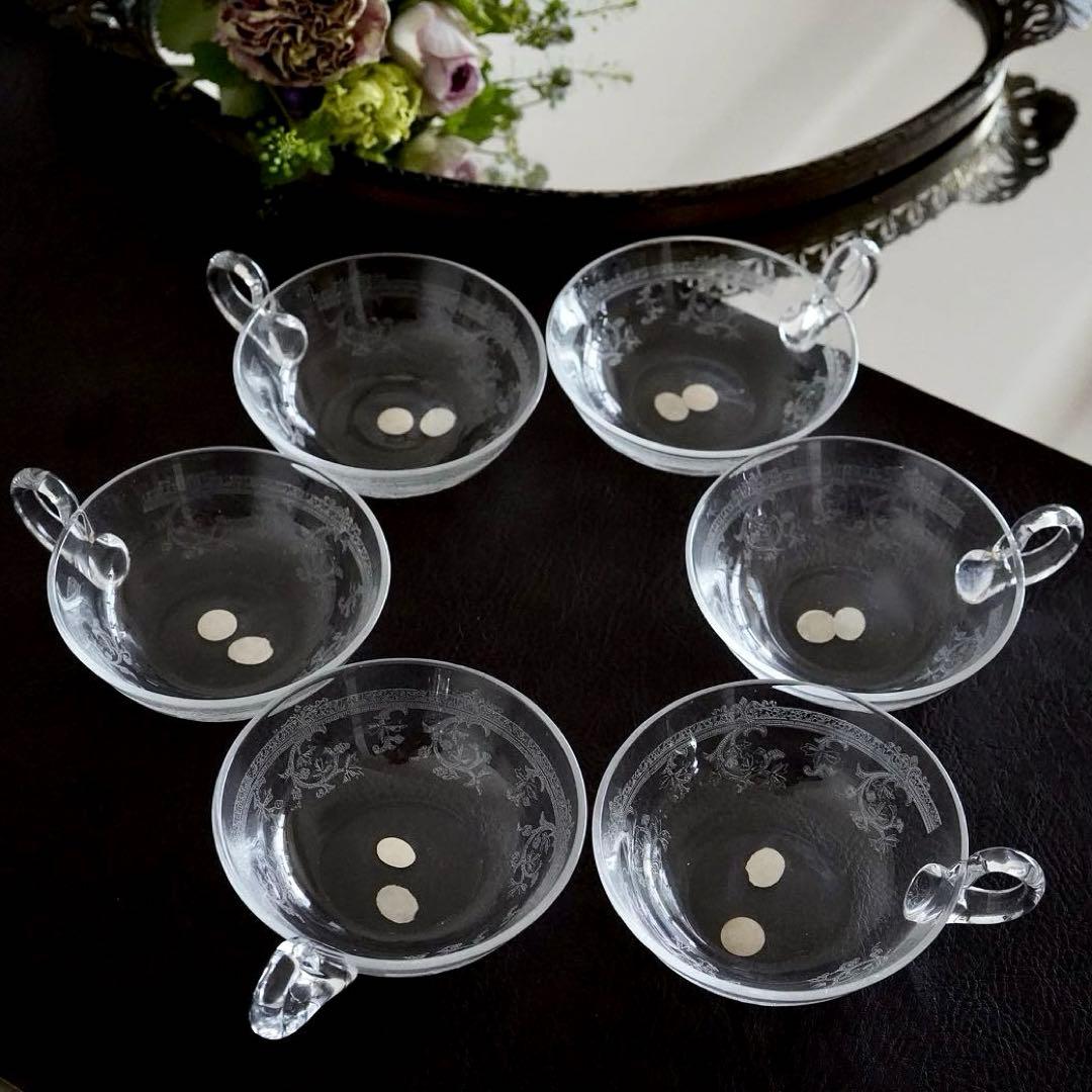 サンルイ★メス★METZ★アイスカップ/グラス6客セット★レア希少アンティーク