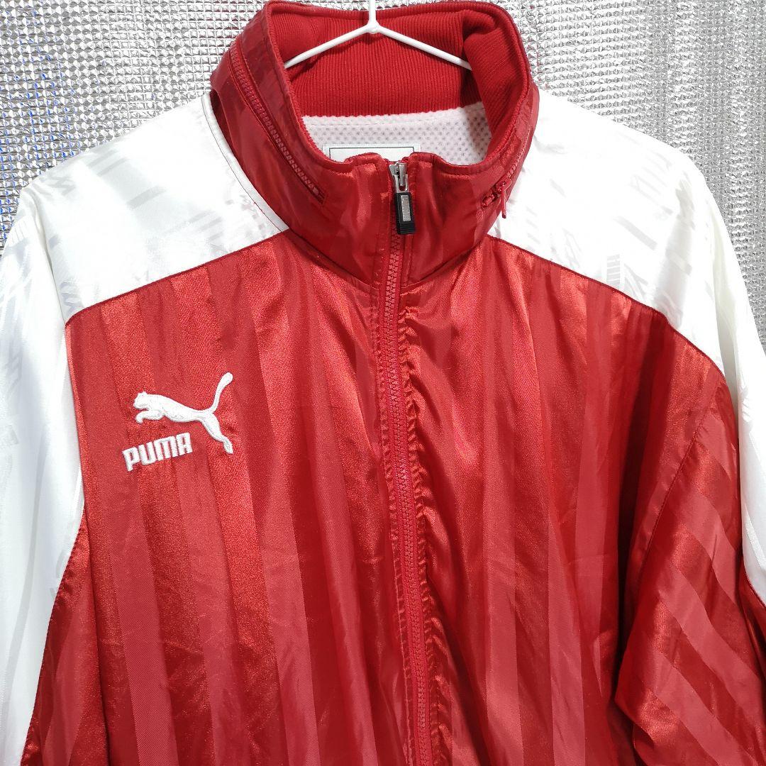 サッカー部　プーマ　ウインドブレーカー　シャドーストライプ　レッド　XO