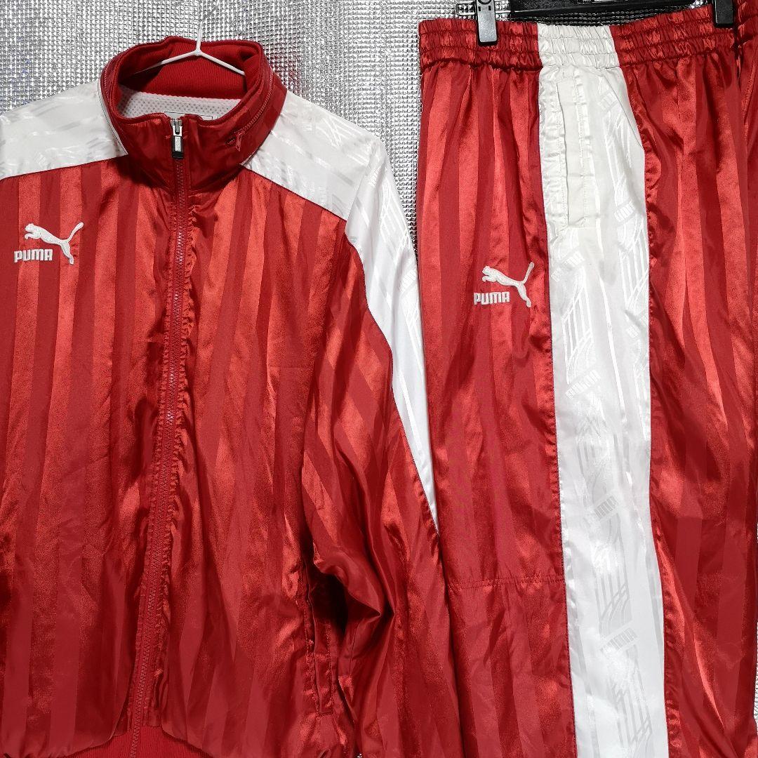 サッカー部　プーマ　ウインドブレーカー　シャドーストライプ　レッド　XO