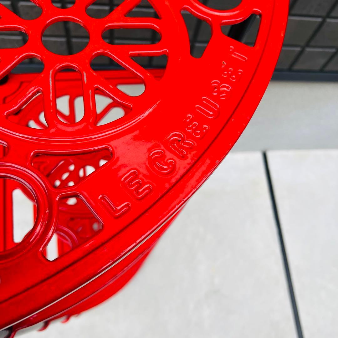 ルクルーゼ　ホーロー鍋スタンド5段赤　Le Creuset鋳物ポット