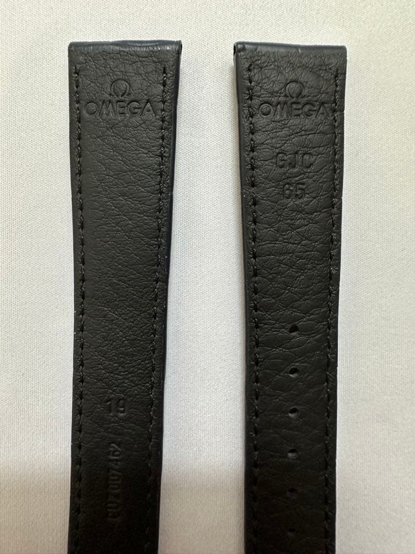 【純正品】オメガ ネイビーアリゲーターレザーストラップ 19mm