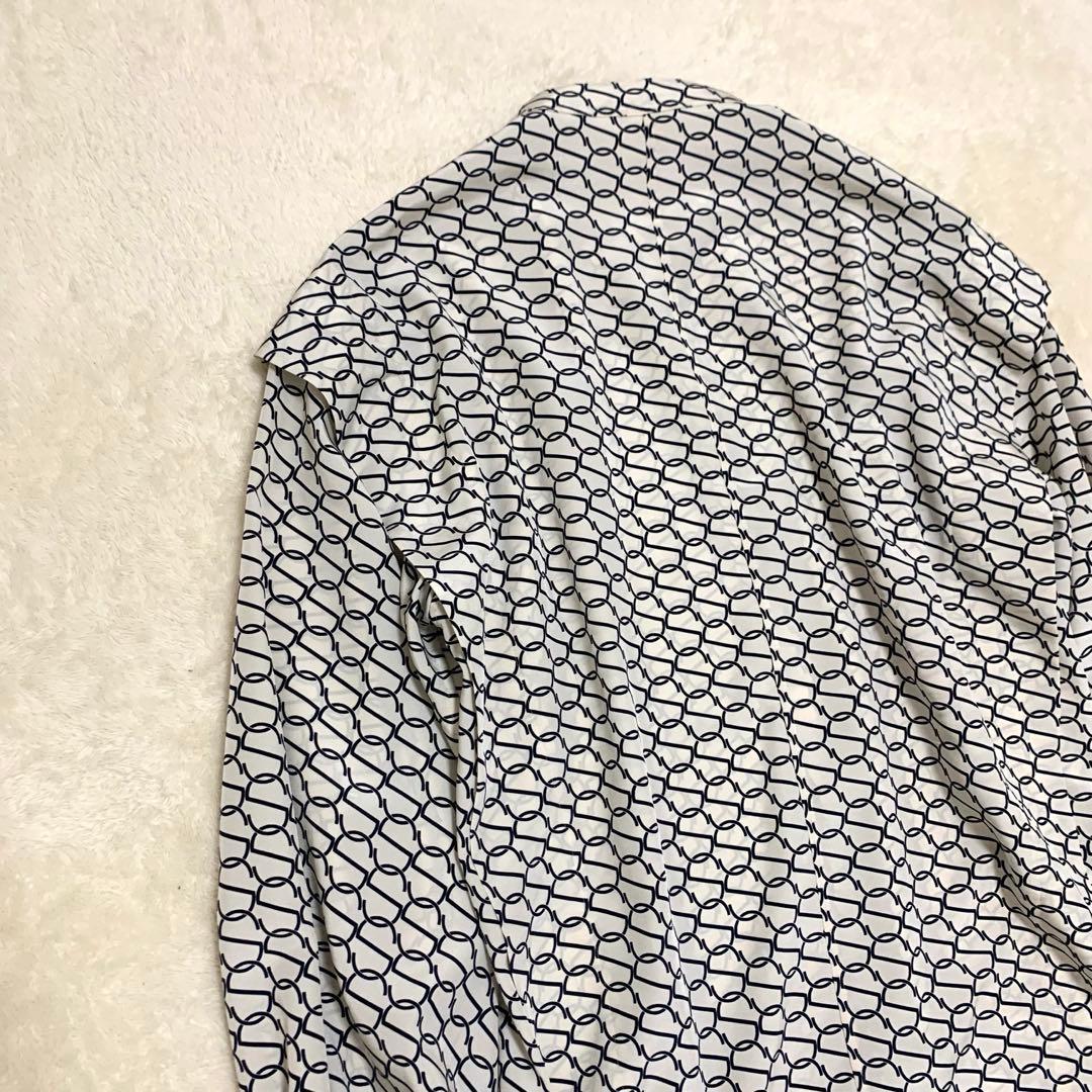 2023 Spick&Span モノグラムプリントレイヤースリーブブラウス 総柄