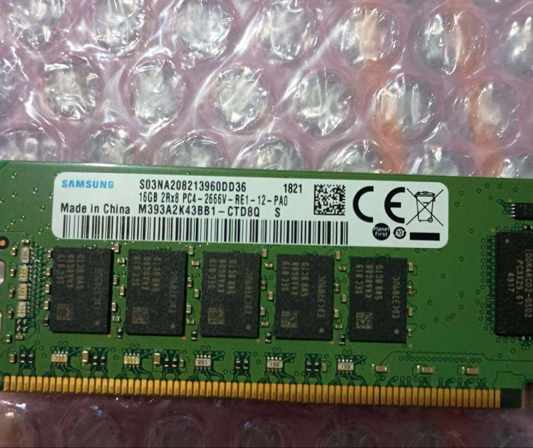 サーバー用　SAMSUNG メモリー 16GB 2Rx8 PC4- 2666V