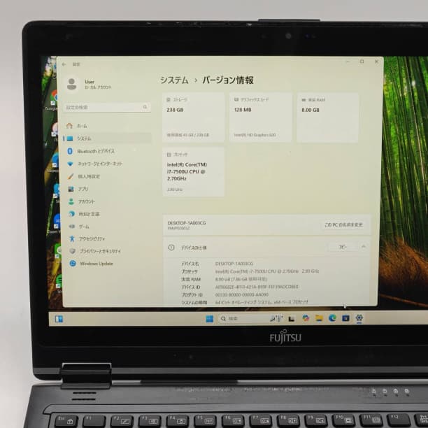 タッチパネル バッテリ◎ フルHD i7-7 SSD256GB オフィス