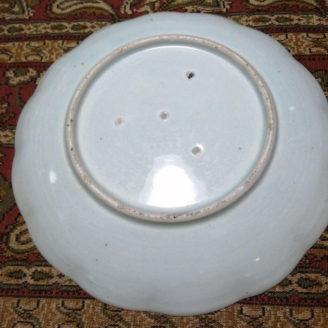 古伊万里　染付氷裂紋大皿　16枚　22.2cm　江戸後期