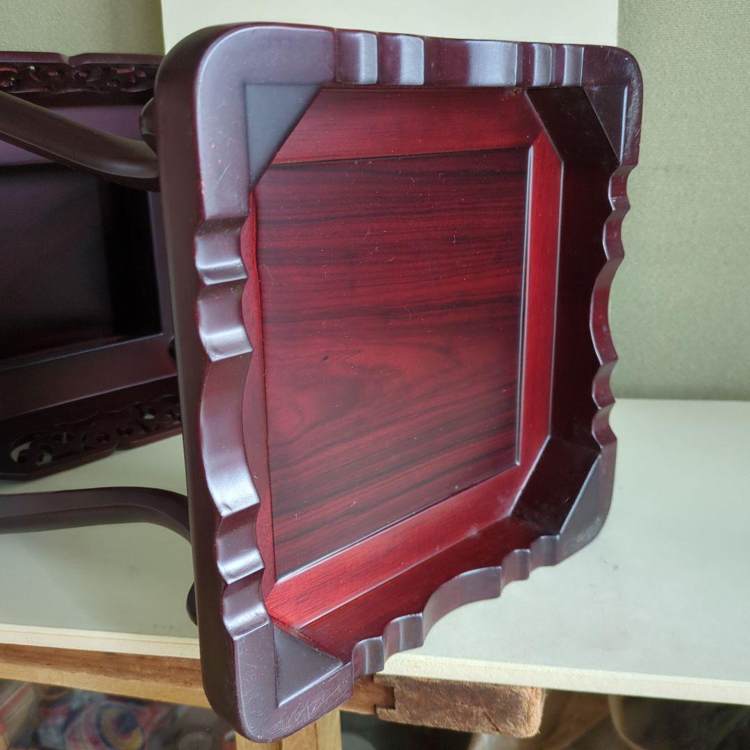 骨董　飾り台　台　木製　木彫　猫脚　花台　香炉台　ディスプレイ