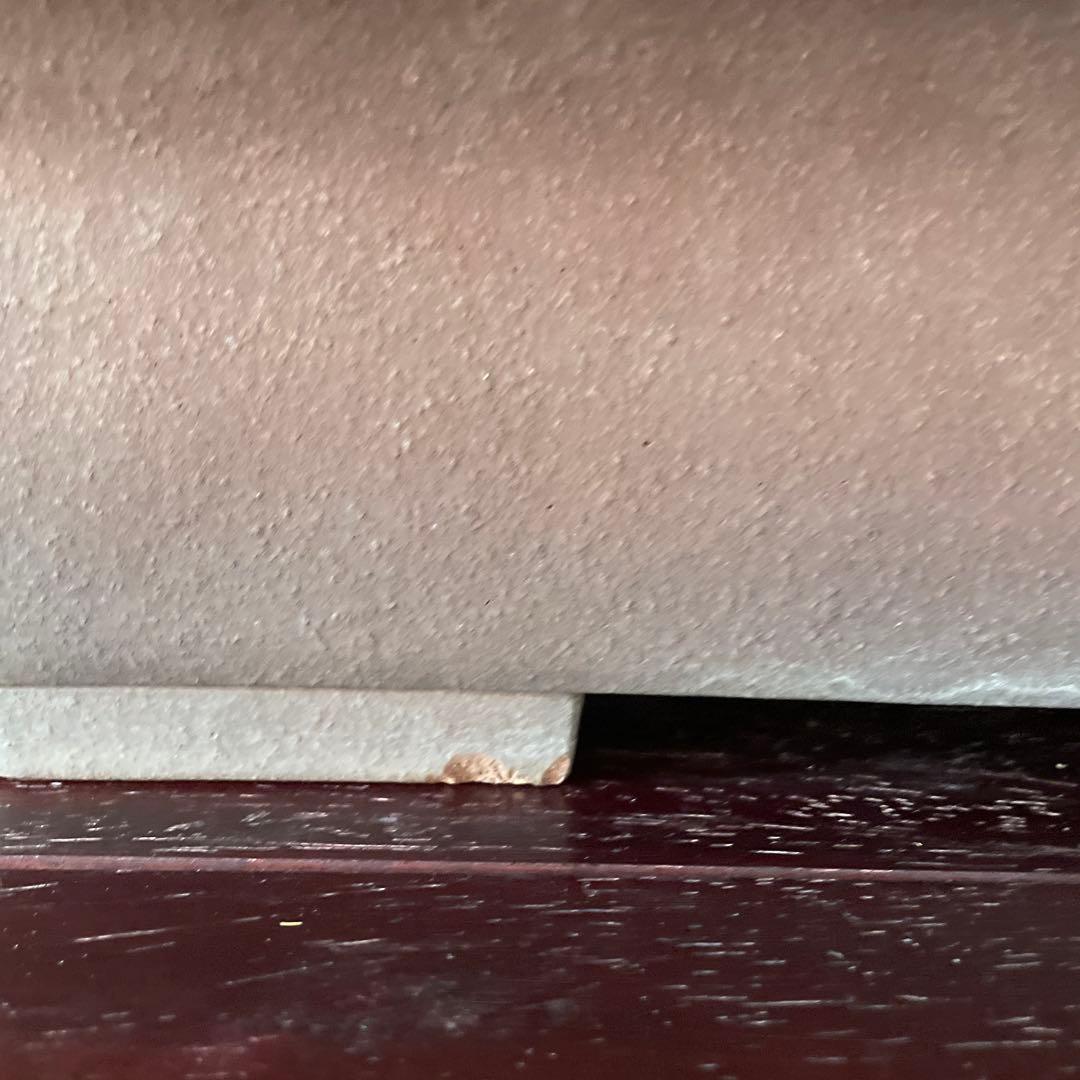 【落款あり】盆栽鉢 常滑 山秋造 松泉焼 紫泥 長方外縁泥物 43cm