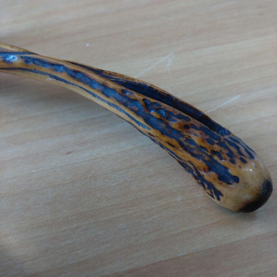 時代物　煙管入れ　煙管置き アンティーク ワラビ　鹿角？