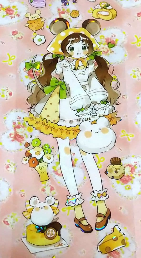 J954＃果汁气泡(贝壳光)当季限定切り売り海外人物マステ女の子