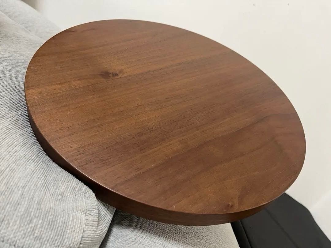 グラード用 テーブル丸 BR色 木製テーブル 黒い金属脚