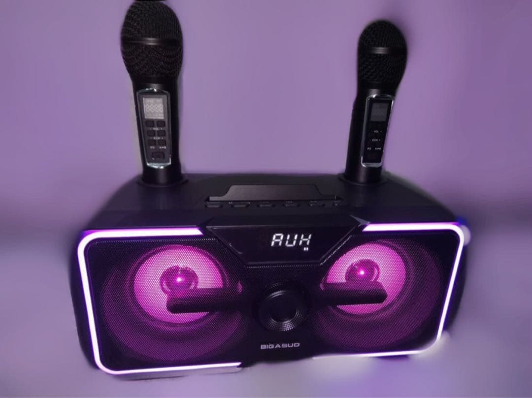 ワイヤレスマイク付きカラオケ機︴スピーカー