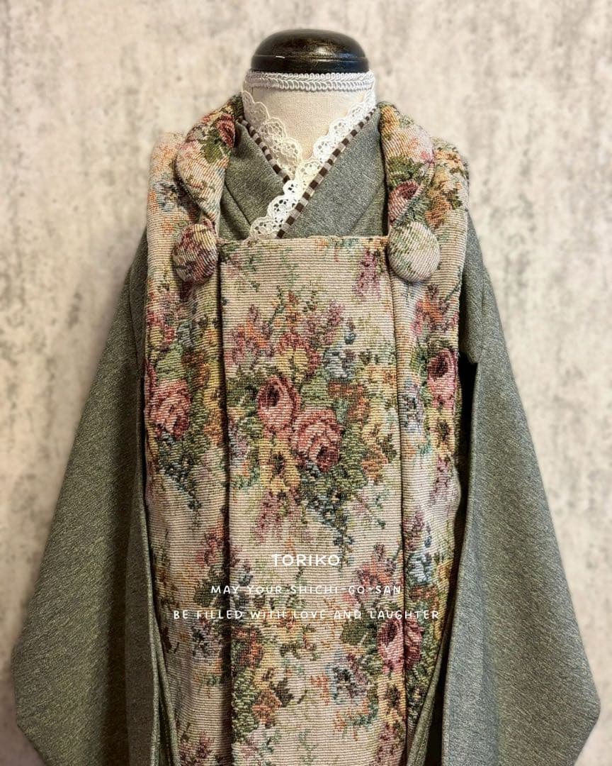 ［即納］三歳 七五三 衣装 着物 被布 ハンドメイド着物 753