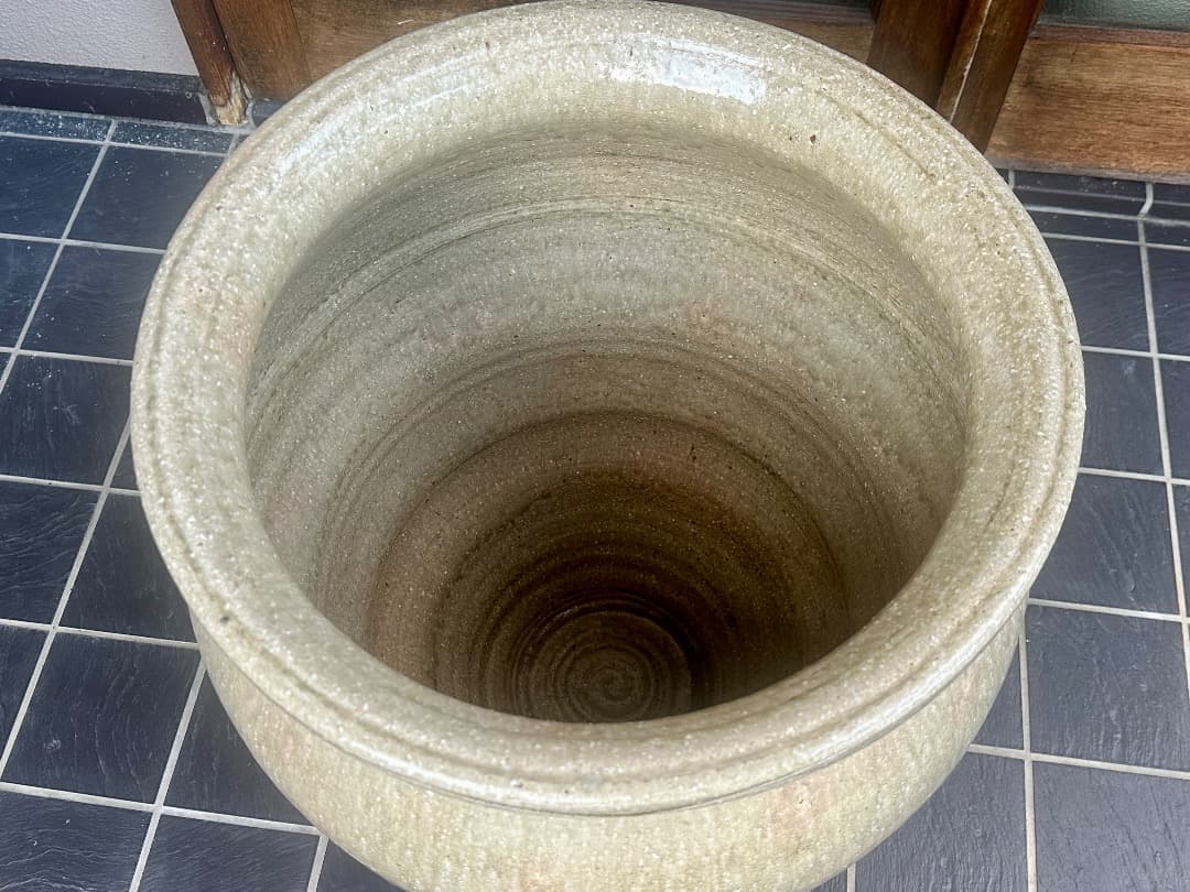 再値下げ　新品　信楽焼　傘立て　大壺　窯変　手造り　高さ60cm　新築祝　開店祝