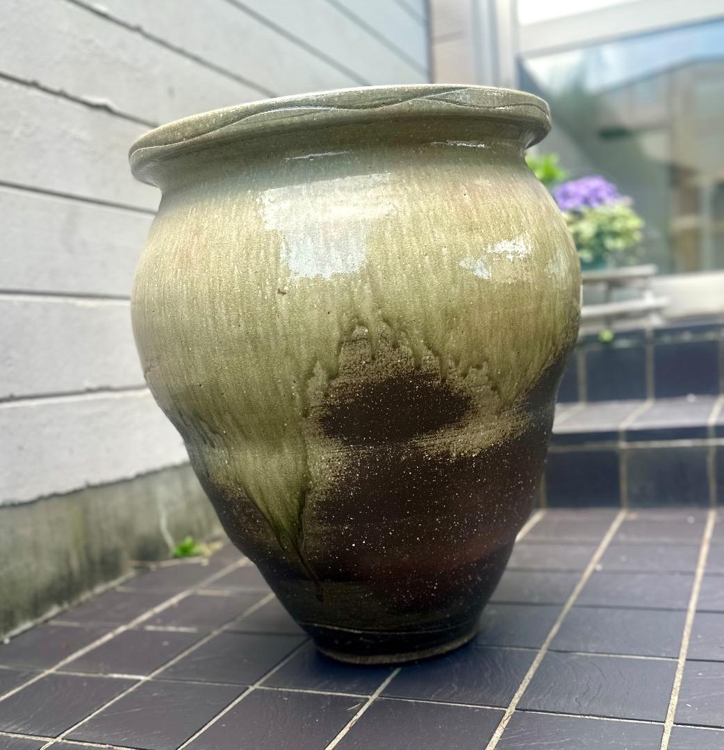 再値下げ　新品　信楽焼　傘立て　大壺　窯変　手造り　高さ60cm　新築祝　開店祝
